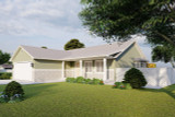 Ranch House Plan - Barnhart 57580 - Right Exterior