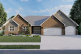 Ranch House Plan - Bishop 21561 - Front Exterior