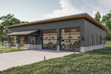 Modern House Plan - Parkside 77625 - Right Exterior
