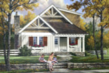 Craftsman House Plan - Touchstone 84962 - Front Exterior