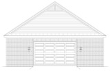 Secondary Image - Traditional House Plan - Brickfield Garage 91128 - Rear Exterior