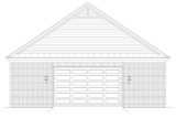 Secondary Image - Traditional House Plan - Brickfield Garage 91128 - Rear Exterior