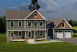 Colonial House Plan - Laurel Oak 25309 - Front Exterior
