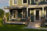 Colonial House Plan - Laurel Oak 25309 - Entrance