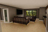 Shingle-Style House Plan - Stone Court 25225 - Living Room