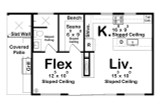 Modern House Plan - Regis Flats 96667 - 1st Floor Plan