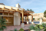 Southwest House Plan - Turquoise Trail - Rear Exterior - 