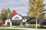 Modern Farmhouse Plan - Front Right Exterior - 