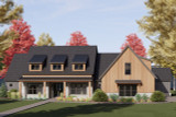 Modern Farmhouse Plan - Front Right Exterior - 