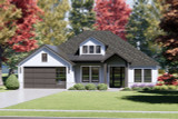 Modern Farmhouse Style House Plan Front Right Elevation - 