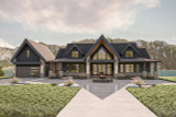 Mountain Rustic House Plan - Skyline View 54805 - Front Exterior