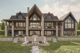 Mountain Rustic House Plan - Skyline View 54805 - Rear Exterior