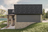 Mountain Rustic House Plan - Skyline View 54805 - Left Exterior