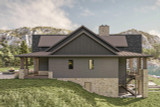 Mountain Rustic House Plan - Skyline View 54805 - Right Exterior