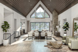 Secondary Image - Mountain Rustic House Plan - Skyline View 54805 - Dining Room