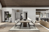 Mountain Rustic House Plan - Skyline View 54805 - Dining Room