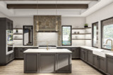 Mountain Rustic House Plan - Skyline View 54805 - Kitchen