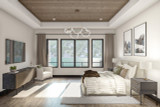 Mountain Rustic House Plan - Skyline View 54805 - Master Bedroom