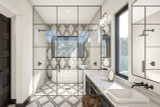 Mountain Rustic House Plan - Skyline View 54805 - Master Bathroom