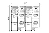Contemporary House Plan - McAdoo Springs Duplex 96632 - 1st Floor Plan