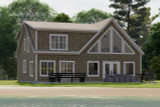 Mountain Rustic House Plan - Lincoln Ridge 91562 - Front Exterior