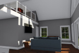Mountain Rustic House Plan - Lincoln Ridge 91562 - Living Room
