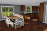 Mountain Rustic House Plan - Lincoln Ridge 91562 - Dining Room