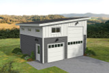 Contemporary House Plan - Springhaven Garage 43645 - Front Exterior