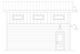 Contemporary House Plan - Springhaven Garage 43645 - Left Exterior