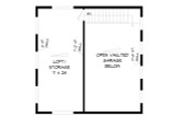 Secondary Image - Contemporary House Plan - Springhaven Garage 43645 - 2nd Floor Plan