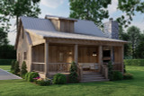 Craftsman House Plan - Aspen Falls Retreat 33077 - Rear Exterior