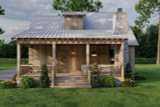 Craftsman House Plan - Aspen Falls Retreat 33077 - Rear Exterior