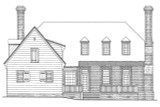 Colonial House Plan - Eighteenth-Century House 35591 - Rear Exterior