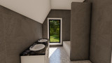 A-Frame House Plan - Frontier 73326 - Bathroom