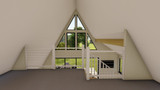 A-Frame House Plan - Frontier 73326 - Loft