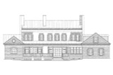 Classic House Plan - Pillow House 87151 - Rear Exterior