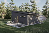 Modern House Plan - Cedar Hollow 72128 - Rear Exterior