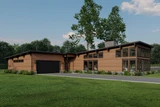 Modern House Plan - Rocky Mountain Retreat 61542 - Front Exterior