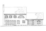 Colonial House Plan - Boothe 54608 - Rear Exterior