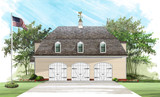 Colonial House Plan - Hobby Shop 33941 - 