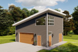 Modern House Plan - Chaponnel Garage 67316 - Front Exterior