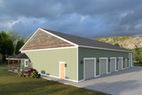 Farmhouse House Plan - Lambert Garage 37073 - Front Exterior