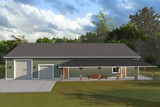 Farmhouse House Plan - Lambert Garage 37073 - Rear Exterior