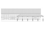 Farmhouse House Plan - Lambert Garage 37073 - Rear Exterior