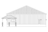 Farmhouse House Plan - Lambert Garage 37073 - Left Exterior