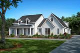 Farmhouse House Plan - White Oak 88308 - Right Exterior
