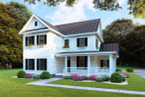 Farmhouse House Plan - Mill Creek Farms 92890 - Front Exterior