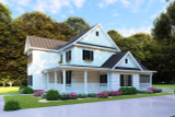 Farmhouse House Plan - Mill Creek Farms 92890 - Right Exterior