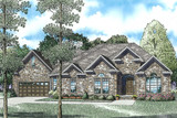 French Country House Plan - Spruce Street 47597 - Front Exterior