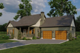 Mountain Rustic House Plan - Whispering Falls 66926 - Front Exterior
